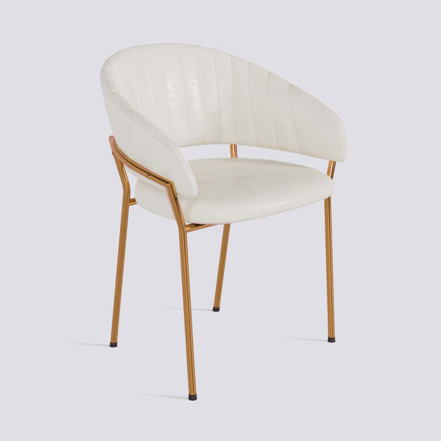 Chic Dining Chair in Rose Gold Electroplated Metal Base | 478
