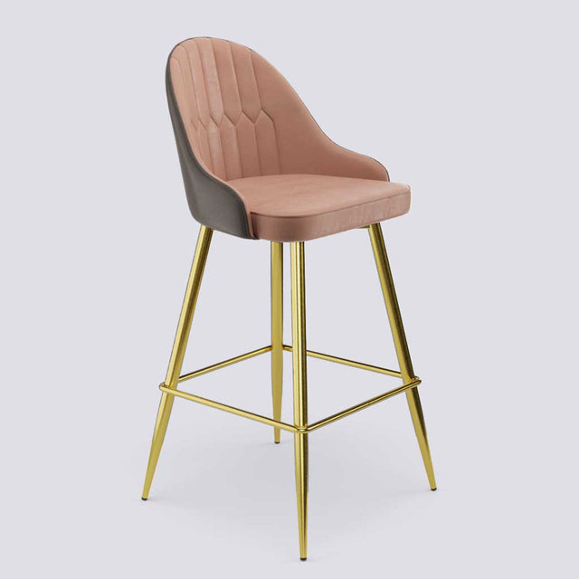 Valiant Bar Stool In Gold Electroplated Metal Base | 627