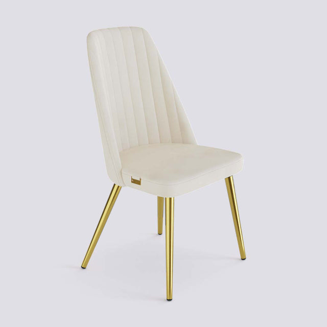 Ruston Dining Chair In Gold Electroplated Metal Base | 489