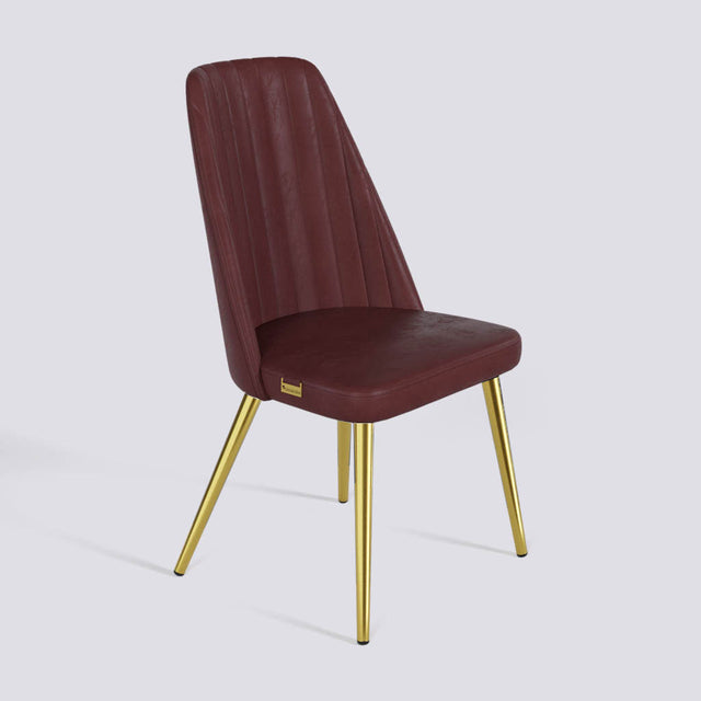 Ruston Dining Chair In Gold Electroplated Metal Base | 489