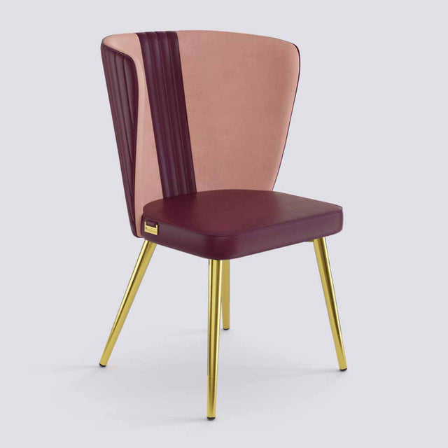 Wrap Dining Chair In Gold Electroplated Metal Base | 490