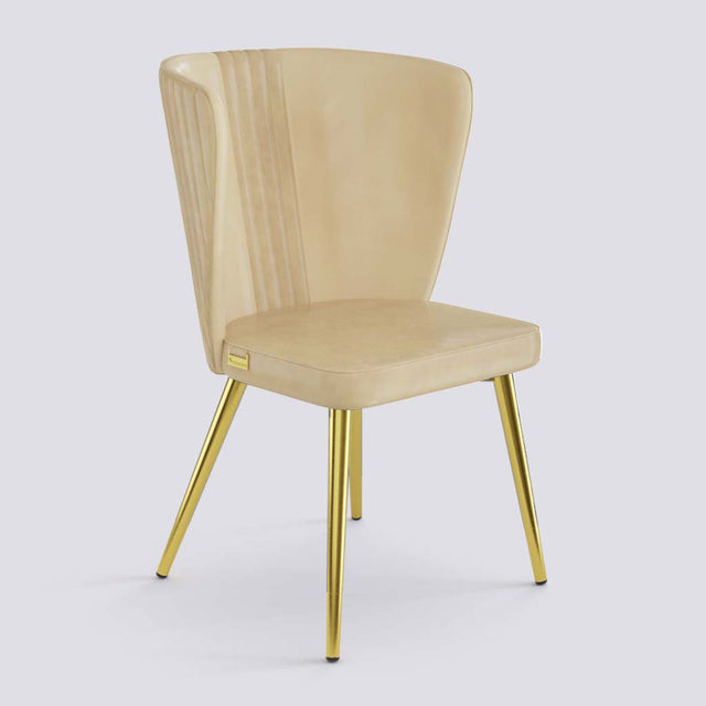 Wrap Dining Chair In Gold Electroplated Metal Base | 490