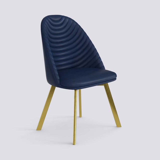 Strike Dining Chair in Gold Electroplated Metal Base | 488