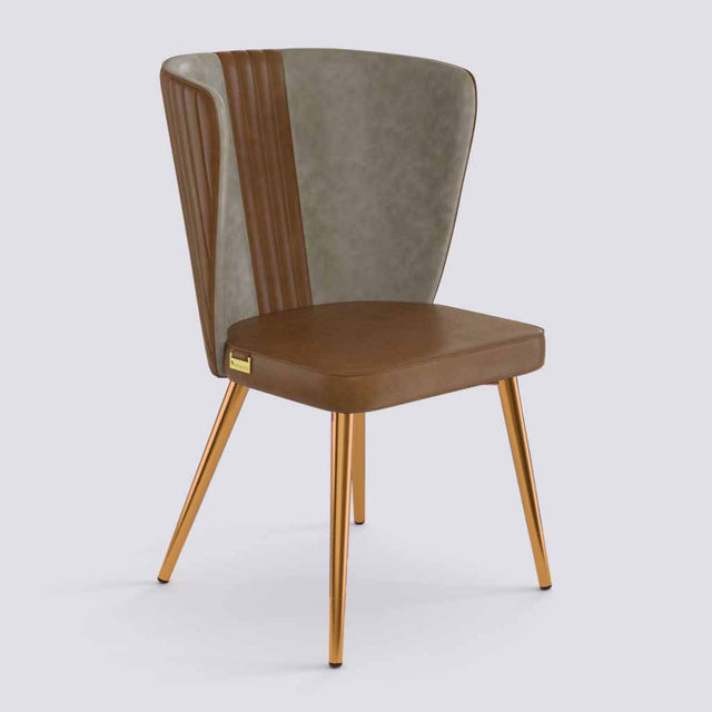 Wrap Dining Chair In Rose Gold Electroplated Metal Base | 490