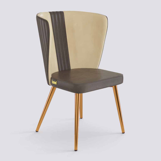 Wrap Dining Chair In Rose Gold Electroplated Metal Base | 490