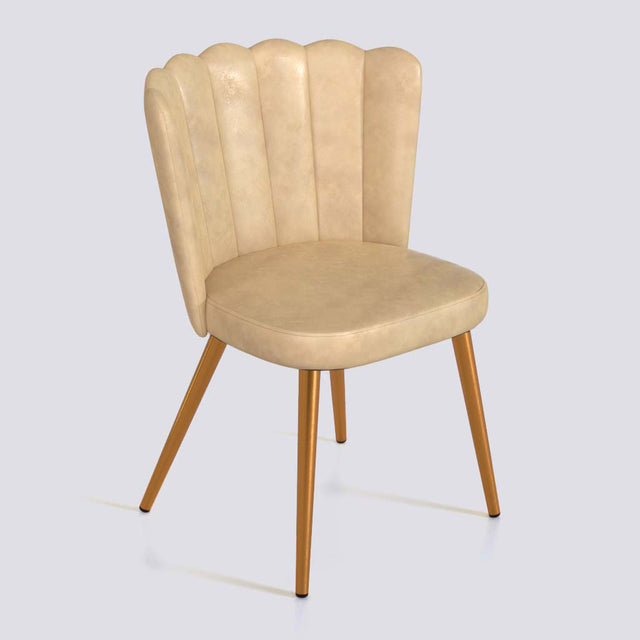 Flower Dining Chair in Rose Gold Electroplated Metal Base | 487