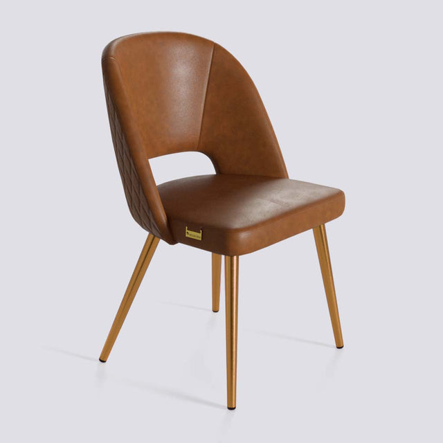 Procket Dining Chair In Rose Gold Electroplated Metal Base | 499