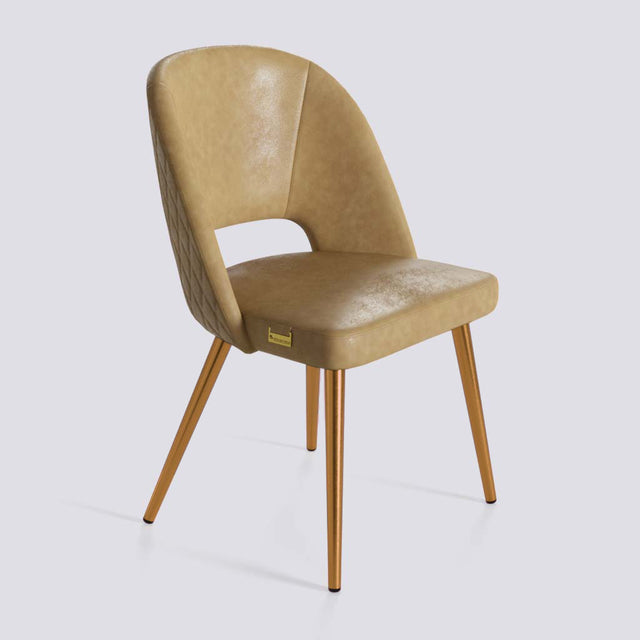 Procket Dining Chair In Rose Gold Electroplated Metal Base | 499