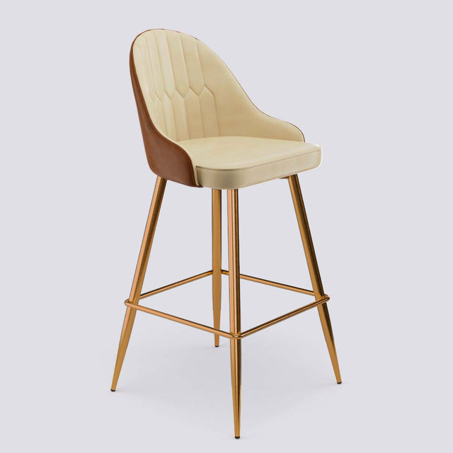 Valiant Bar Stool In Rose Gold Electroplated Metal Base | 627