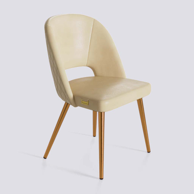 Procket Dining Chair In Rose Gold Electroplated Metal Base | 499