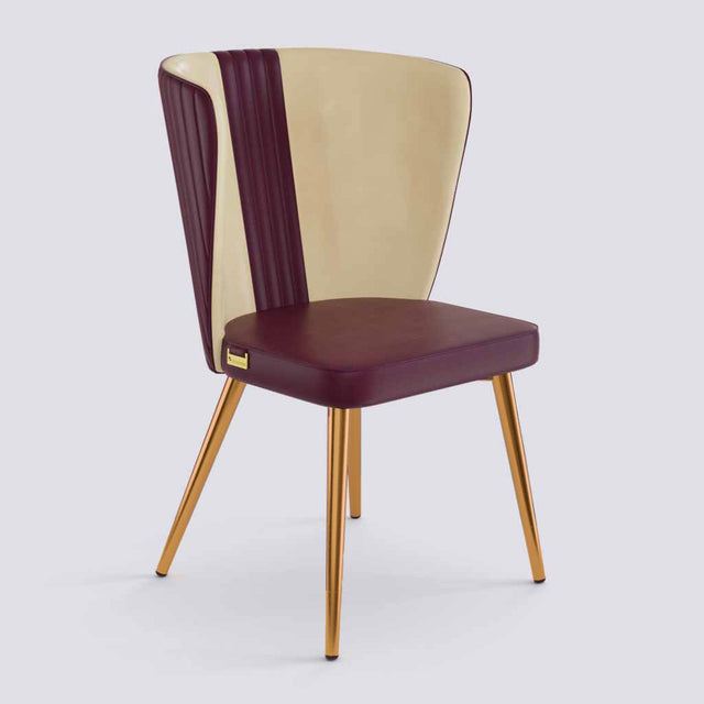 Wrap Dining Chair In Rose Gold Electroplated Metal Base | 490