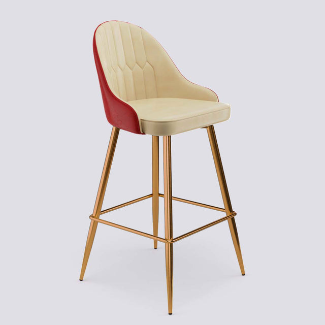 Valiant Bar Stool In Rose Gold Electroplated Metal Base | 627