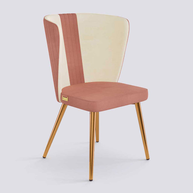Wrap Dining Chair In Rose Gold Electroplated Metal Base | 490