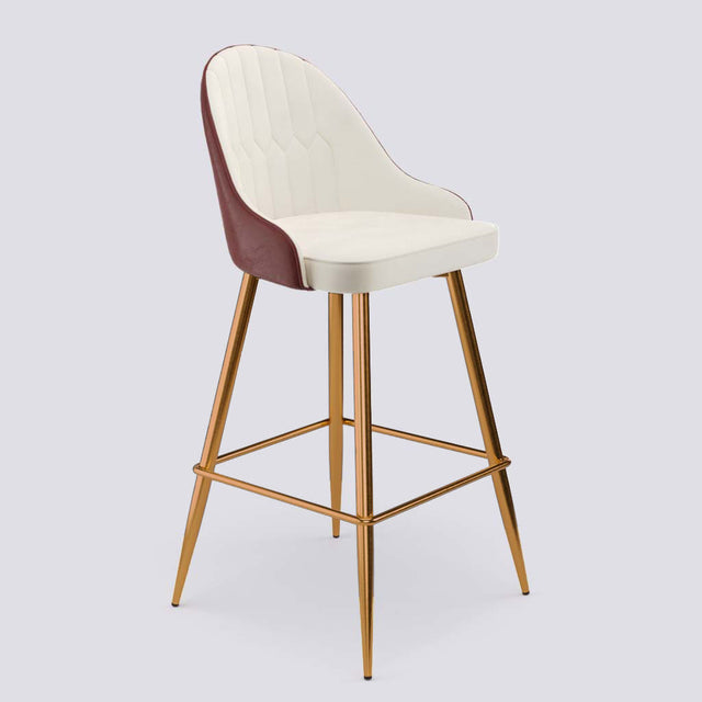 Valiant Bar Stool In Rose Gold Electroplated Metal Base | 627