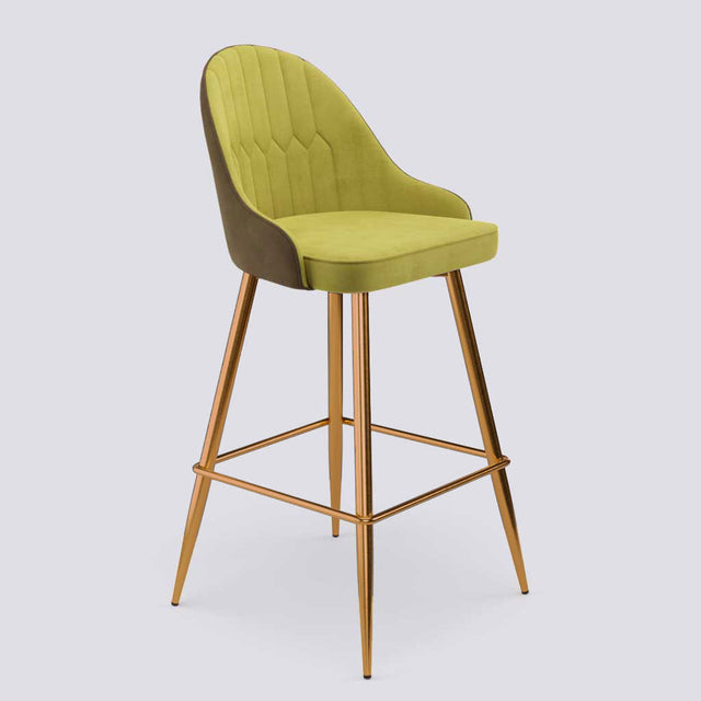Valiant Bar Stool In Rose Gold Electroplated Metal Base | 627