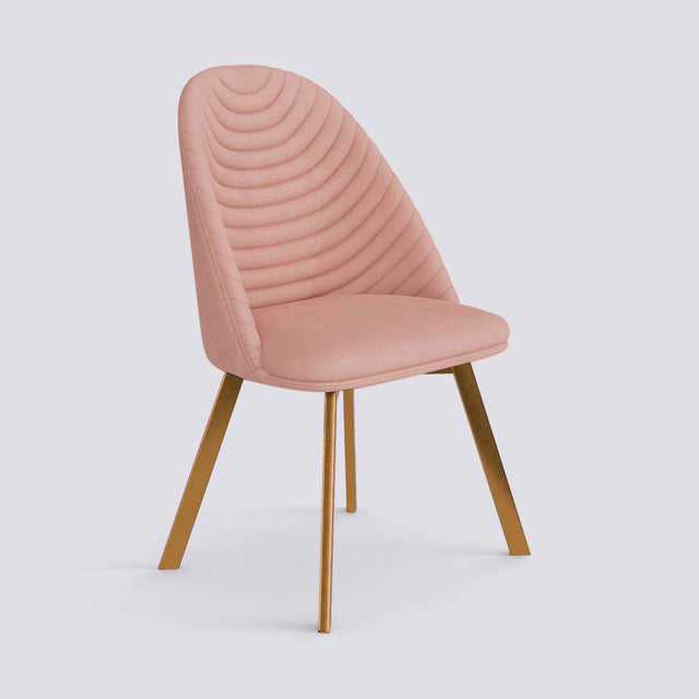 Strike Dining Chair in Rose Gold Electroplated Metal Base | 488
