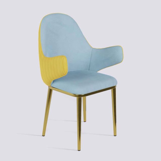 Hugzi Dining Chair In Gold Electroplated Metal Base | 492