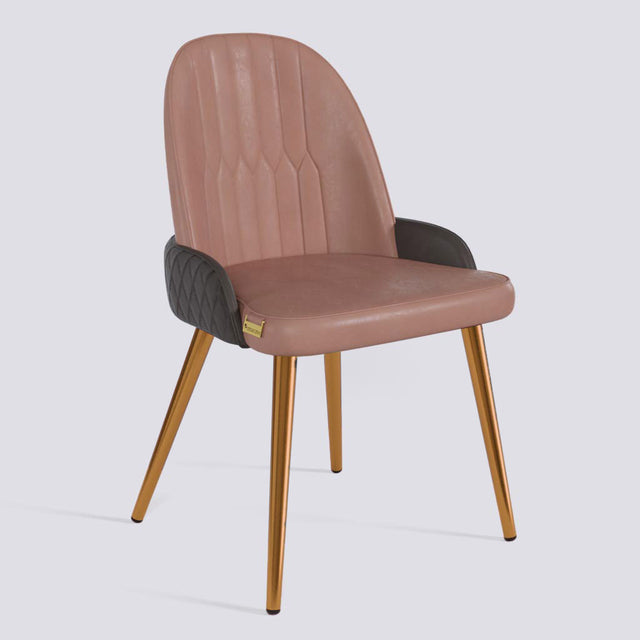 Birken Dining Chair In Rose Gold Electroplated Metal Base | 493