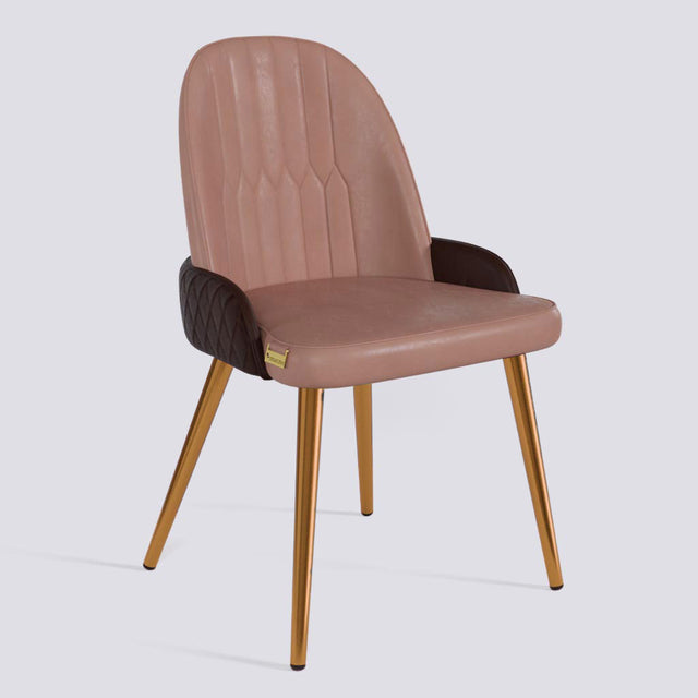 Birken Dining Chair In Rose Gold Electroplated Metal Base | 493