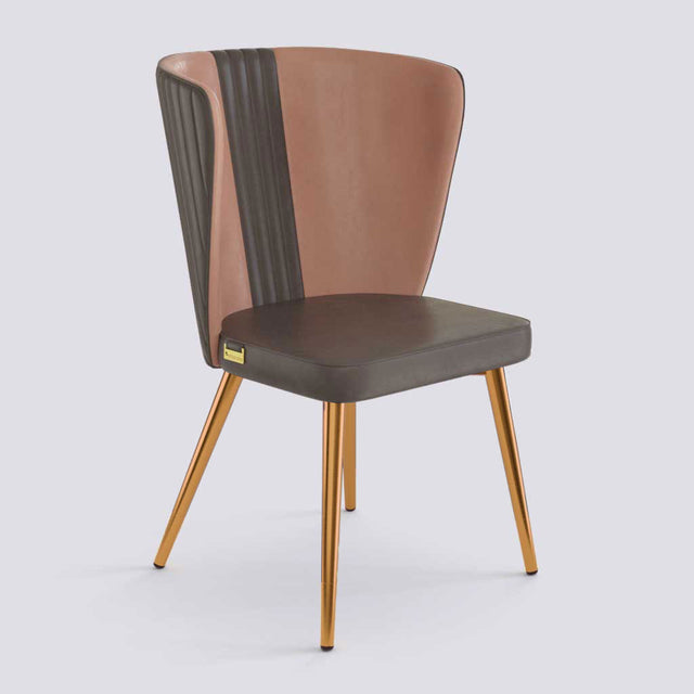 Wrap Dining Chair In Rose Gold Electroplated Metal Base | 490