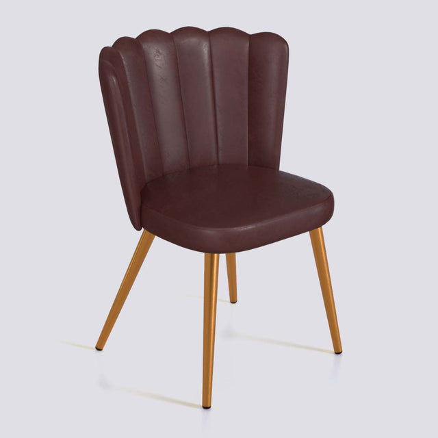 Flower Dining Chair in Rose Gold Electroplated Metal Base | 487