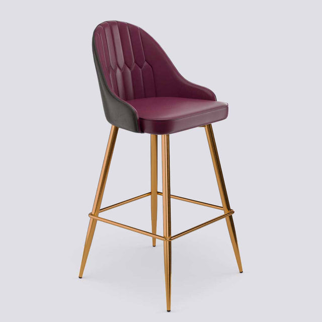 Valiant Bar Stool In Rose Gold Electroplated Metal Base | 627