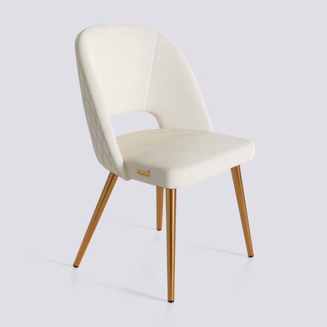 Procket Dining Chair In Rose Gold Electroplated Metal Base | 499