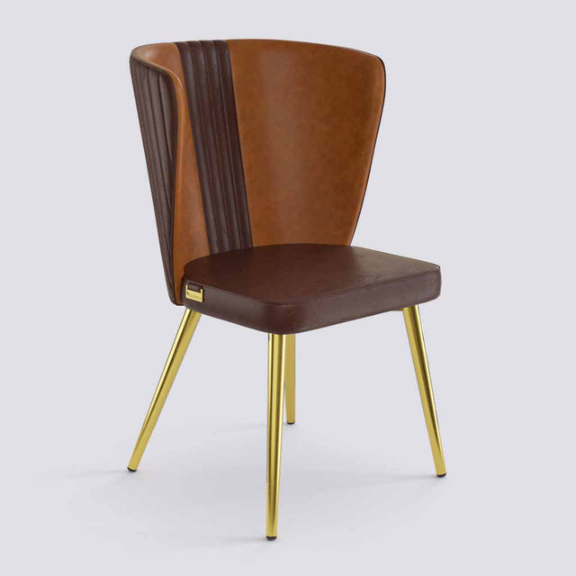 Wrap Dining Chair In Gold Electroplated Metal Base | 490