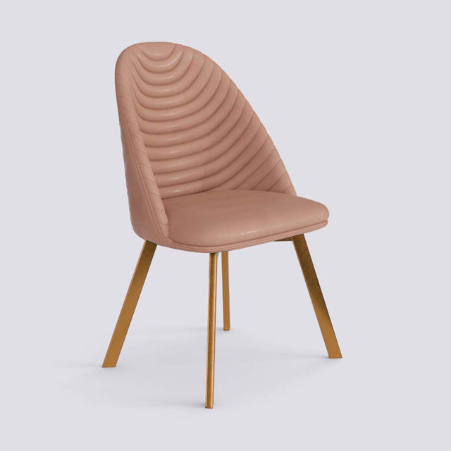 Strike Dining Chair in Rose Gold Electroplated Metal Base | 488