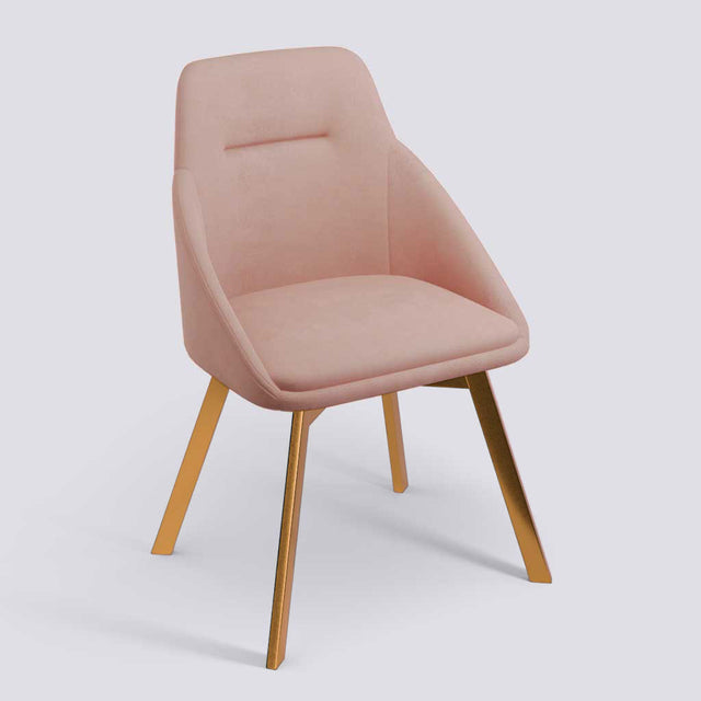 Spin Lounge/Study Chair With 360° rotating In Rose Gold Electroplated Metal Base | 1925