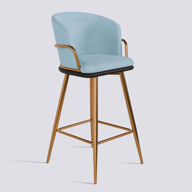 Grand Bar Stool In Rose Gold Electroplated Metal Base | 630
