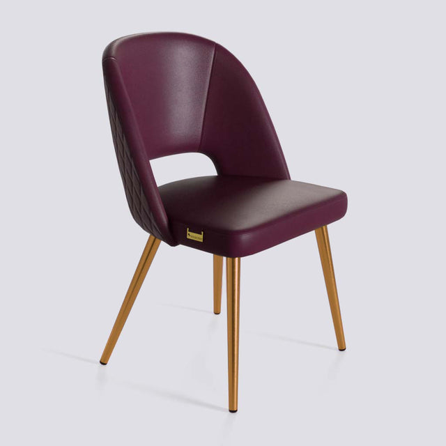 Procket Dining Chair In Rose Gold Electroplated Metal Base | 499