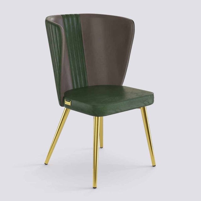 Wrap Dining Chair In Gold Electroplated Metal Base | 490