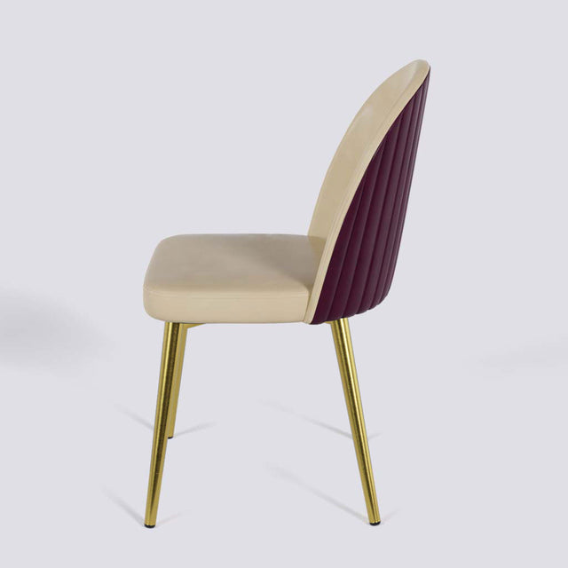 Regal Dining Chair In Gold Electroplated Metal Base | 485