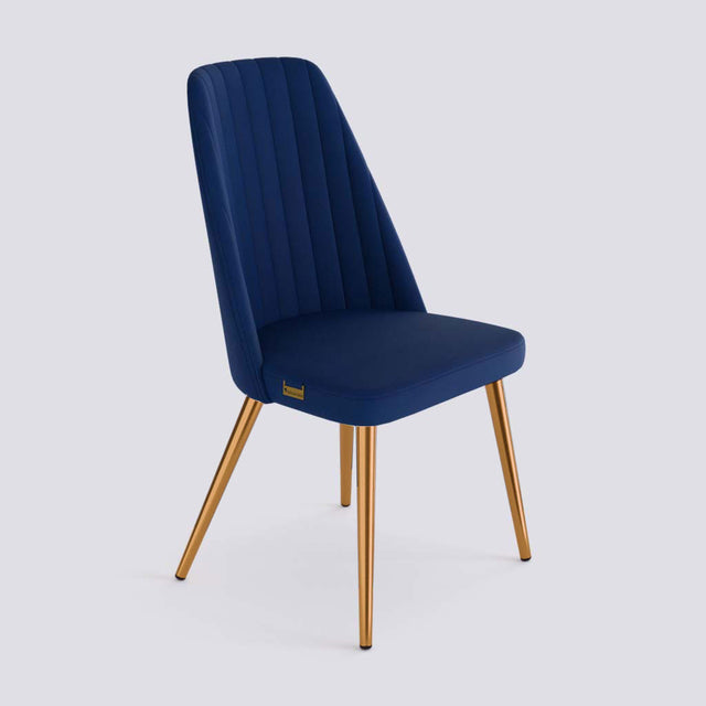 Ruston Dining Chair In Rose Gold Electroplated Metal Base | 489