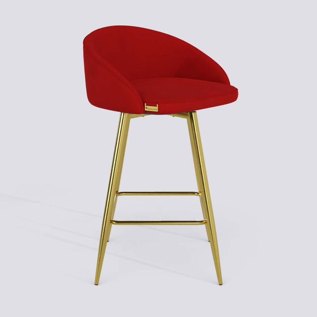 Rota Bar Stool In Gold Electroplated Metal Base | 632