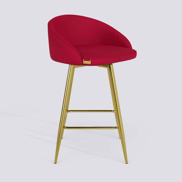 Rota Bar Stool In Gold Electroplated Metal Base | 632