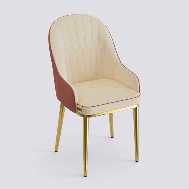 Dining Chair In Gold Electroplated Metal Base | 405