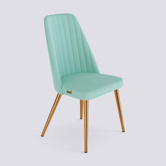 Ruston Dining Chair In Rose Gold Electroplated Metal Base | 489