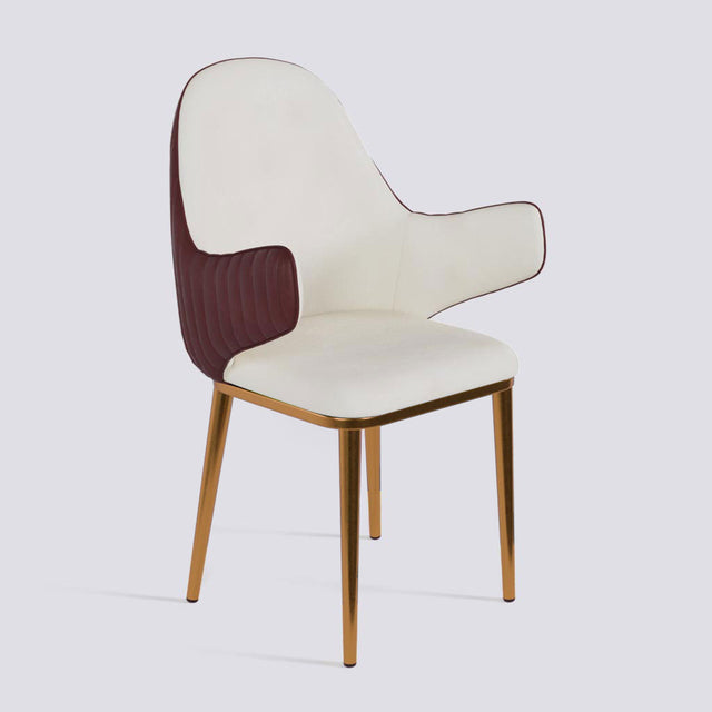 Hugzi Dining Chair In Rose Gold Electroplated Metal Base | 492