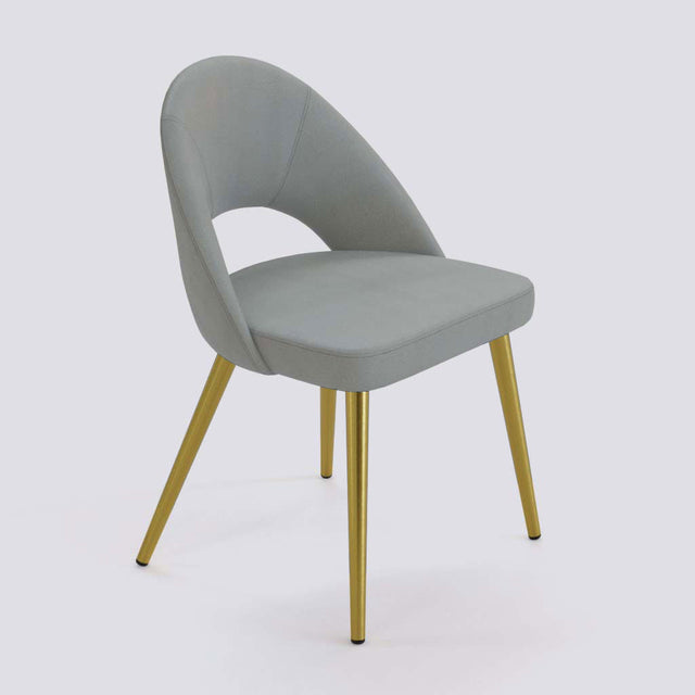 Oval Dining Chair In Gold Electroplated Metal Base | 476