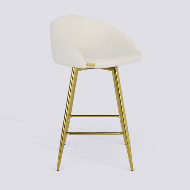 Rota Bar Stool In Gold Electroplated Metal Base | 632