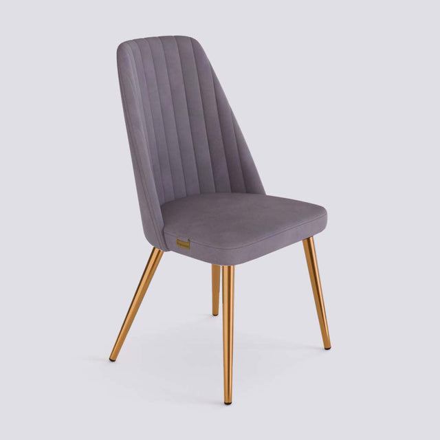 Ruston Dining Chair In Rose Gold Electroplated Metal Base | 489