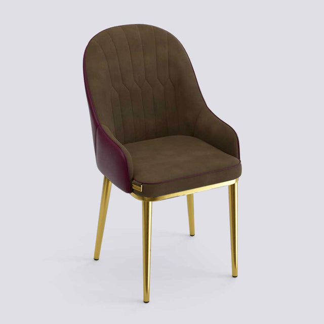 Dining Chair In Gold Electroplated Metal Base | 405
