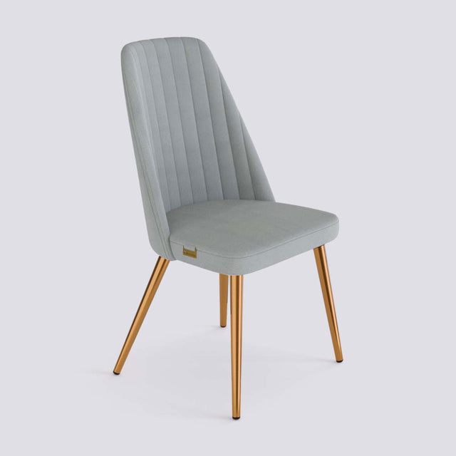 Ruston Dining Chair In Rose Gold Electroplated Metal Base | 489