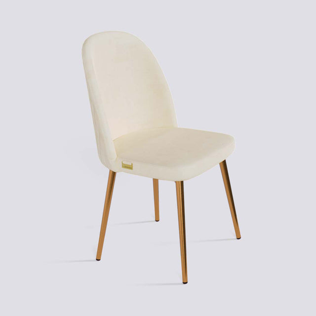Fuze Dining Chair In Rose Gold Electroplated Metal Base | 495