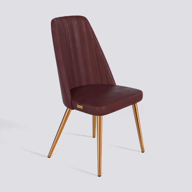 Ruston Dining Chair In Rose Gold Electroplated Metal Base | 489