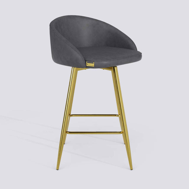 Rota Bar Stool In Gold Electroplated Metal Base | 632