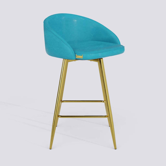 Rota Bar Stool In Gold Electroplated Metal Base | 632