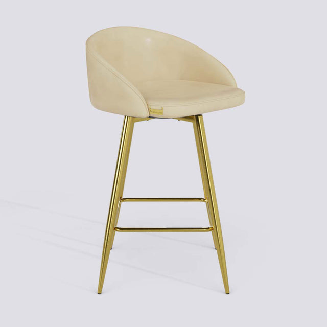 Rota Bar Stool In Gold Electroplated Metal Base | 632